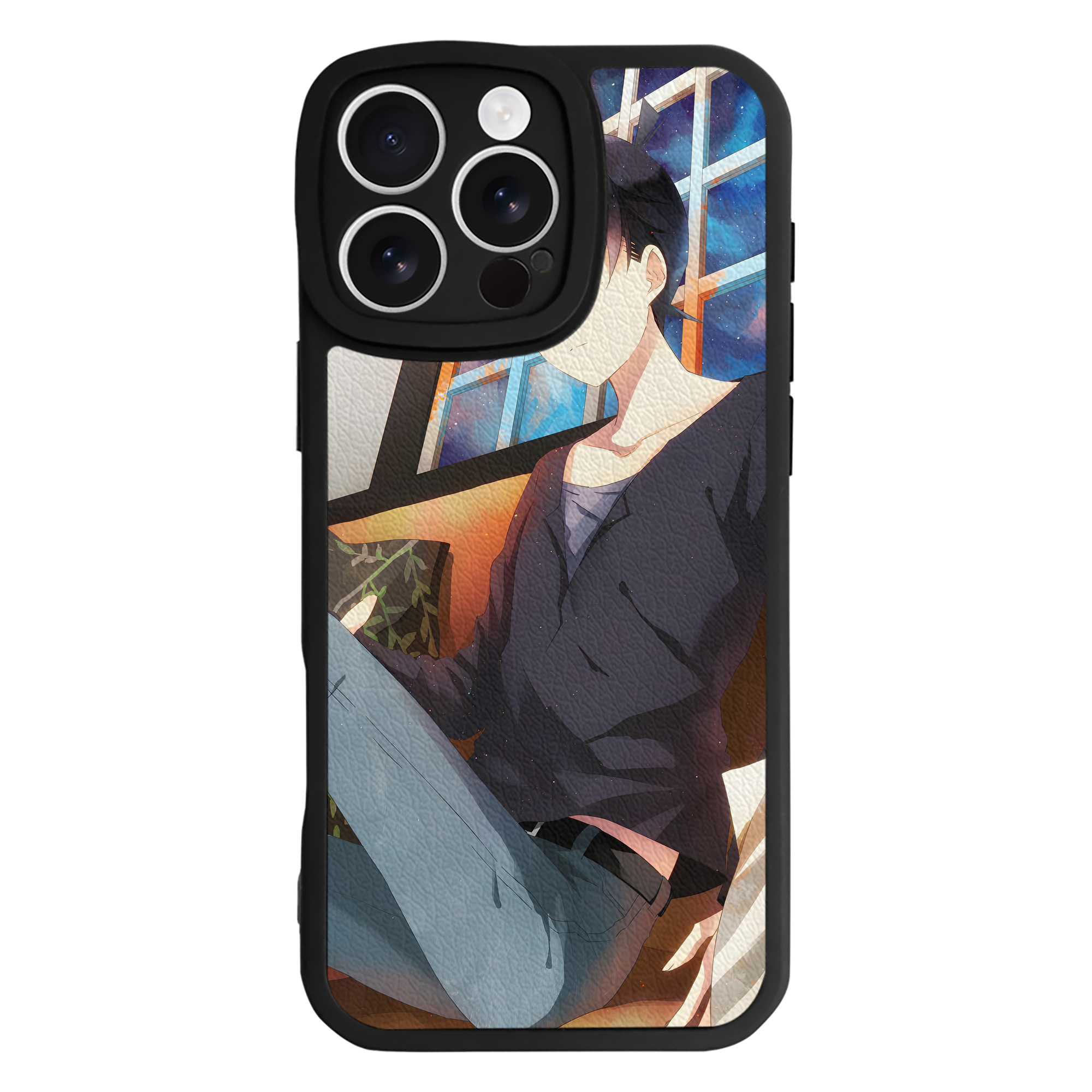 （画像用） 名探偵コナン Detective Conan 【iPhone 16シリーズ対応】シリコンスマホケース（レザー調） 材質：シリコン